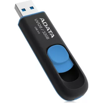 ADATA Flash disk 32 GB UV128, USB 3.1 Dash Drive (R:40/W:25 MB/s) črno/modra