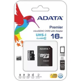 ADATA MicroSDHC kartica 16GB UHS-I Class 10   SD adapter, Premier
