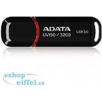 ADATA Flash disk 32 GB UV150, USB 3.1 Dash Drive (R:90/W:20 MB/s), črn