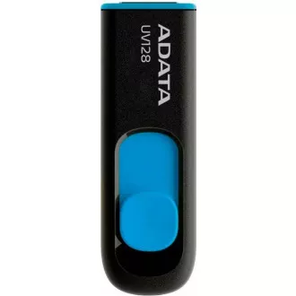 ADATA Flash disk 64 GB UV128, USB 3.1 Dash Drive (R:90/W:40 MB/s) črno/modra