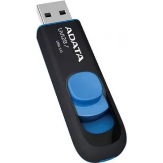 ADATA Flash disk 64 GB UV128, USB 3.1 Dash Drive (R:90/W:40 MB/s) črno/modra
