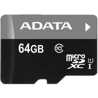 ADATA MicroSDXC kartica 64GB Premier UHS-I Class 10 SD adapter ADATA MicroSDXC kartica 64GB Premier UHS-I Class 10 SD adapter