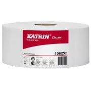 Toaletni papir Jumbo 230mm 2vrs. 75% celuloza Katrin Classic Gigant M bela 6pcs / prodaja po pakiranju