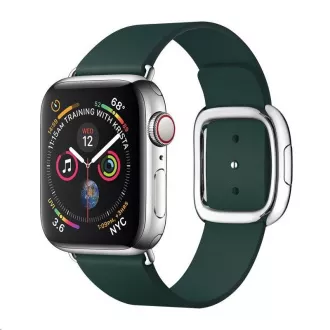 COTEetCI Usnjeni magnetni trak Nobleman za Apple Watch 42 / 44 mm zelen