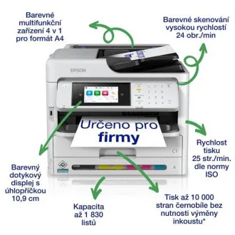 EPSON črnilo za tiskalnik WorkForce WF-C5890DWF, 4v1, A4, 25 str/min, USB, LAN, Wi-Fi (Direct)