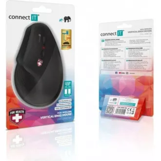 CONNECT IT FOR HEALTH Verti TriMode ergonomska vertikalna miška, brezžična, črna