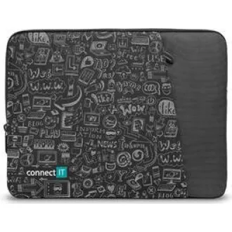 CONNECT IT Kovček Doodle za prenosni računalnik 15,6", črn