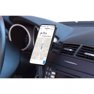 CONNECT IT InCarz MagSafe univerzalni magnetni brezžični avtomobilski polnilec, črn