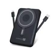 CONNECT IT Powerbank TravelCharge, MagSafe, 10000 mAh, USB-C, Lightning, siva