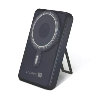 CONNECT IT Powerbank TravelCharge, MagSafe, 10000 mAh, USB-C, Lightning, siva