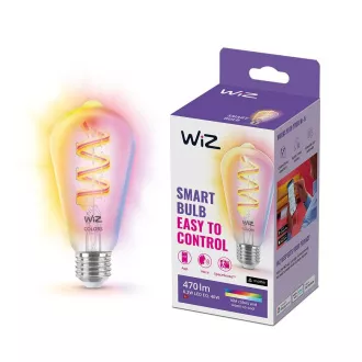 PHILIPS WiZ Wi-Fi BLE ST64 E27 6, 3 W - barvna žarnica, nastavljiva temperatura, možnost zatemnitve