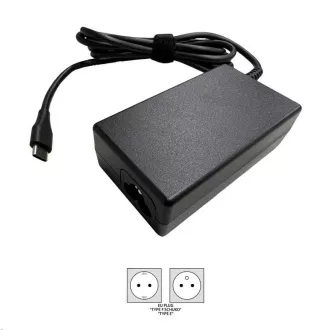 ACER adapter 65W USB TYPE-C, EU napajalni kabel (maloprodajno pakiranje), črn