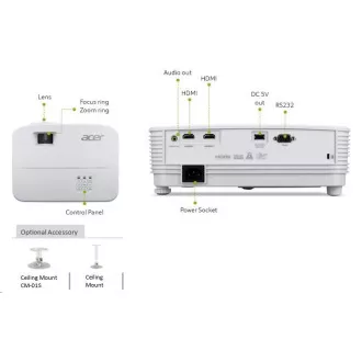 Projektor ACER H6542, 1080p (1920x1080), 4000 ANSI, 13.000:1, 2 x HDMI, 1x3W zvočnik, 2,4 kg, LumiSense, ColorBoost 3D