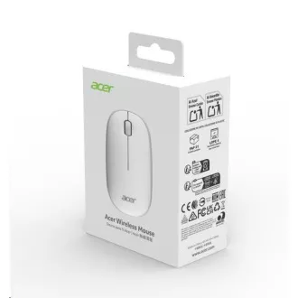 ACER Brezžična miška z mehurčki, RF2.4G, 1600 dpi, bela