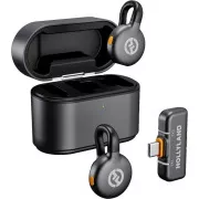 Hollyland LARK M2S Duo brezžični lavalierni mikrofon z vtičem USB-C (Duo, vesoljsko siva)