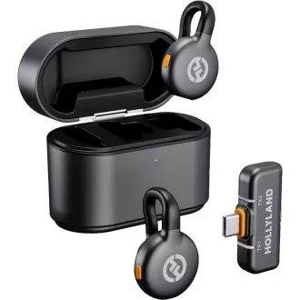 Hollyland LARK M2S Duo brezžični lavalierni mikrofon z vtičem USB-C (Duo, vesoljsko siva) Hollyland LARK M2S Duo brezžični lavalierni mikrofon z vtičem USB-C (Duo, vesoljsko siva)