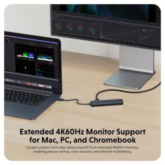 Hyper® EcoSmart™ Gen.2 USB-C 7-v-1 Hub 100W PD Pass-thru