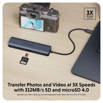 Hyper® EcoSmart™ Gen.2 USB-C 7-v-1 Hub 100W PD Pass-thru