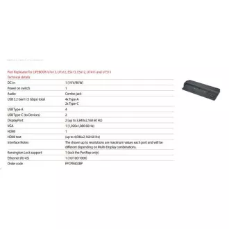 FUJITSU DOCK AC 90W U7313 U7413 U7613 - 4xUSB 2xUSBC 2xDP 1xHDMI VGA RJ45-brez kabla FUJITSU DOCK AC 90W U7313 U7413 U7613 - 4xUSB 2xUSBC 2xDP 1xHDMI VGA RJ45-brez kabla