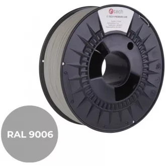 C-TECH Printing string (filament) PREMIUM LINE, PETG, beli aluminij, RAL9006, 1, 75mm, 1kg