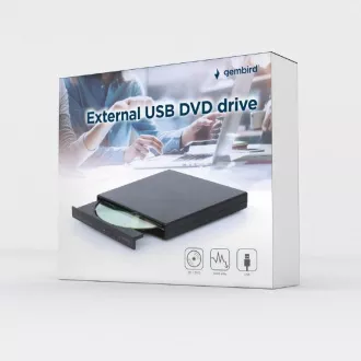 GEMBIRD zunanji zapisovalnik DVD-ROM DVD-USB-04, črn GEMBIRD zunanji zapisovalnik DVD-ROM DVD-USB-04, črn