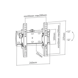 GEMBIRD držalo za TV WM-42T-02, 23"-42" (30 kg), nagibno GEMBIRD držalo za TV WM-42T-02, 23"-42" (30 kg), nagibno