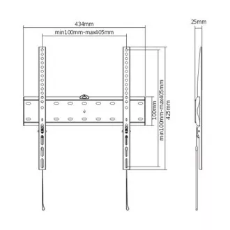 GEMBIRD držalo za TV WM-55F-02, 32"-55" (40 kg), fiksno