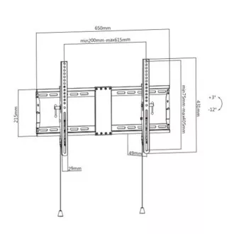 GEMBIRD držalo za TV WM-80T-01, 37"-80" (70 kg), nagibno GEMBIRD držalo za TV WM-80T-01, 37"-80" (70 kg), nagibno