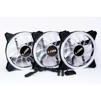 1stCOOL KIT AURA EVO CRYSTAL ARGB 3x Crystal White ventilator ARGB Nano krmilnik 1stCOOL KIT AURA EVO CRYSTAL ARGB 3x Crystal White ventilator ARGB Nano krmilnik