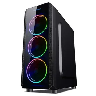 VeinX ohišje Mars MAR01A Mid Tower, brez napajalnika, 3xUSB, prozorna stranica, 4xARGB Ventilator 120mm, črno - Razpakirano VeinX ohišje Mars MAR01A Mid Tower, brez napajalnika, 3xUSB, prozorna stranica, 4xARGB Ventilator 120mm, črno - Razpakirano
