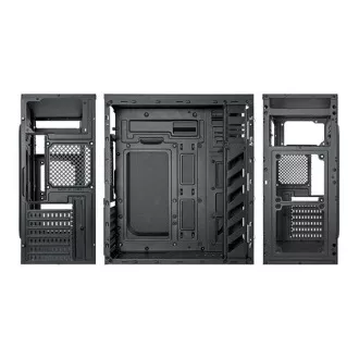 VeinX ohišje Crown CR18A Mid Tower, brez napajalnika, 1x USB3.0, 2x USB2.0, črno