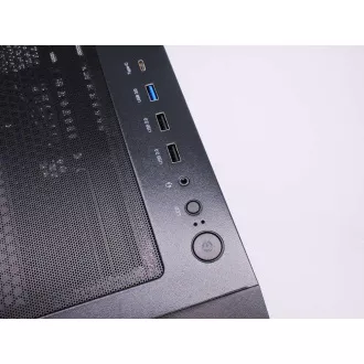 1stCOOL ohišje GAMER 5, Mid tower, AU, USB 3.0, USB-C, 2x 140 ARGB ventilator, 1x 120 ARGB ventilator, brez napajalnika, črno