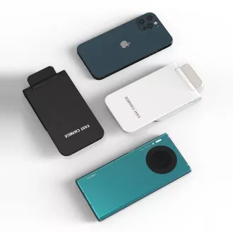 1stCOOL QI brezžični polnilec H18, zložljivo stojalo, USB-C, bel
