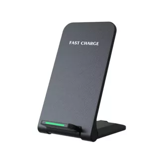 1stCOOL Brezžični polnilec QI H18, zložljivo stojalo, USB-C, črn