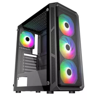 VeinX ohišje HERMES MESH Mid Tower, ATX, 1xUSB 3.0, 2xUSB 2.0, 4x ARGB ventilator, ARGB krmilnik, črno VeinX ohišje HERMES MESH Mid Tower, ATX, 1xUSB 3.0, 2xUSB 2.0, 4x ARGB ventilator, ARGB krmilnik, črno