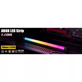 1stCOOL AURA EVO ARGB LED, SATA, 28 cm, črna