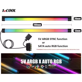 1stCOOL AURA EVO ARGB LED, SATA, 28 cm, črna