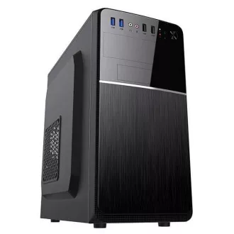 VeinX ohišje Chant CH25M Micro Tower, brez napajalnika, 1x USB-C, 2x USB3.0, 1x USB2.0, črno