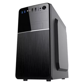 VeinX ohišje Chant CH25M Micro Tower, brez napajalnika, 1x USB-C, 2x USB3.0, 1x USB2.0, črno