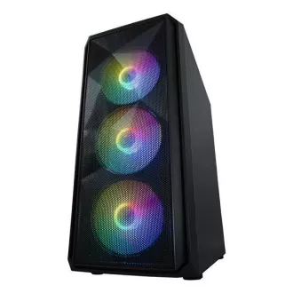 VeinX ohišje ME19A Mid Tower, brez napajalnika, 1x USB3.0, 1x USB2.0, 4x 120mm ventilator ARGB, 1x krmilnik ARGB, črno VeinX ohišje ME19A Mid Tower, brez napajalnika, 1x USB3.0, 1x USB2.0, 4x 120mm ventilator ARGB, 1x krmilnik ARGB, črno