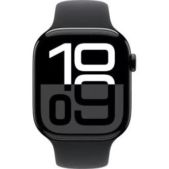Apple Watch Series 10 GPS 42mm Jet Black aluminijasto ohišje s črnim športnim trakom - S/M