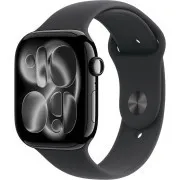 Apple Watch Series 11 GPS 42mm Jet Black aluminijasto ohišje s črnim športnim trakom - S/M