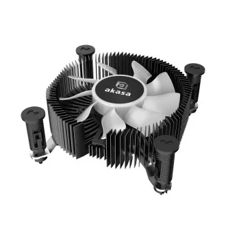 AKASA CPU hladilnik Socket Intel LGA1700, LGA1851, aRGB, Mini-ITX, z nizkim radiatorjem