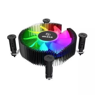 AKASA CPU hladilnik Socket Intel LGA1700, LGA1851, aRGB, Mini-ITX, z nizkim radiatorjem
