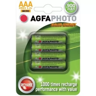 AgfaPhoto akumulatorske baterije NiMH AAA, 900mAh, blister 4pcs AgfaPhoto akumulatorske baterije NiMH AAA, 900mAh, blister 4pcs