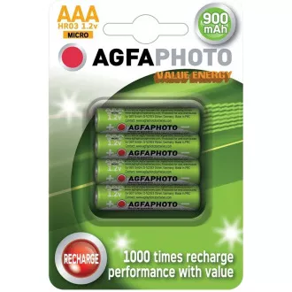 AgfaPhoto akumulatorske baterije NiMH AAA, 900mAh, blister 4pcs AgfaPhoto akumulatorske baterije NiMH AAA, 900mAh, blister 4pcs
