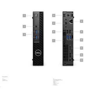 DELL PC OptiPlex Micro 7010 MFF/TPM/i5-13500T/16GB/512GB SSD/90W Type-C/WLAN/vPro/Kb/Miška/W11 Pro/3Y PS NBD