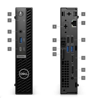 DELL PC OptiPlex Micro 7020 MFF/TPM/i3 14100T/8GB/512GB SSD/65W/WLAN/Kb/Miška/W11 Pro/3Y PS NBD