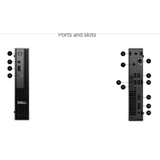 DELL PC Pro Micro QCM1250//TPM/i7-14700T/8GB/512GB SSD/90W Type-C/WLAN/Kb/Miška/W11 Pro/3Y PS NBD