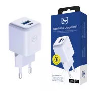 3mk Hyper GaN polnilec 20W, bel